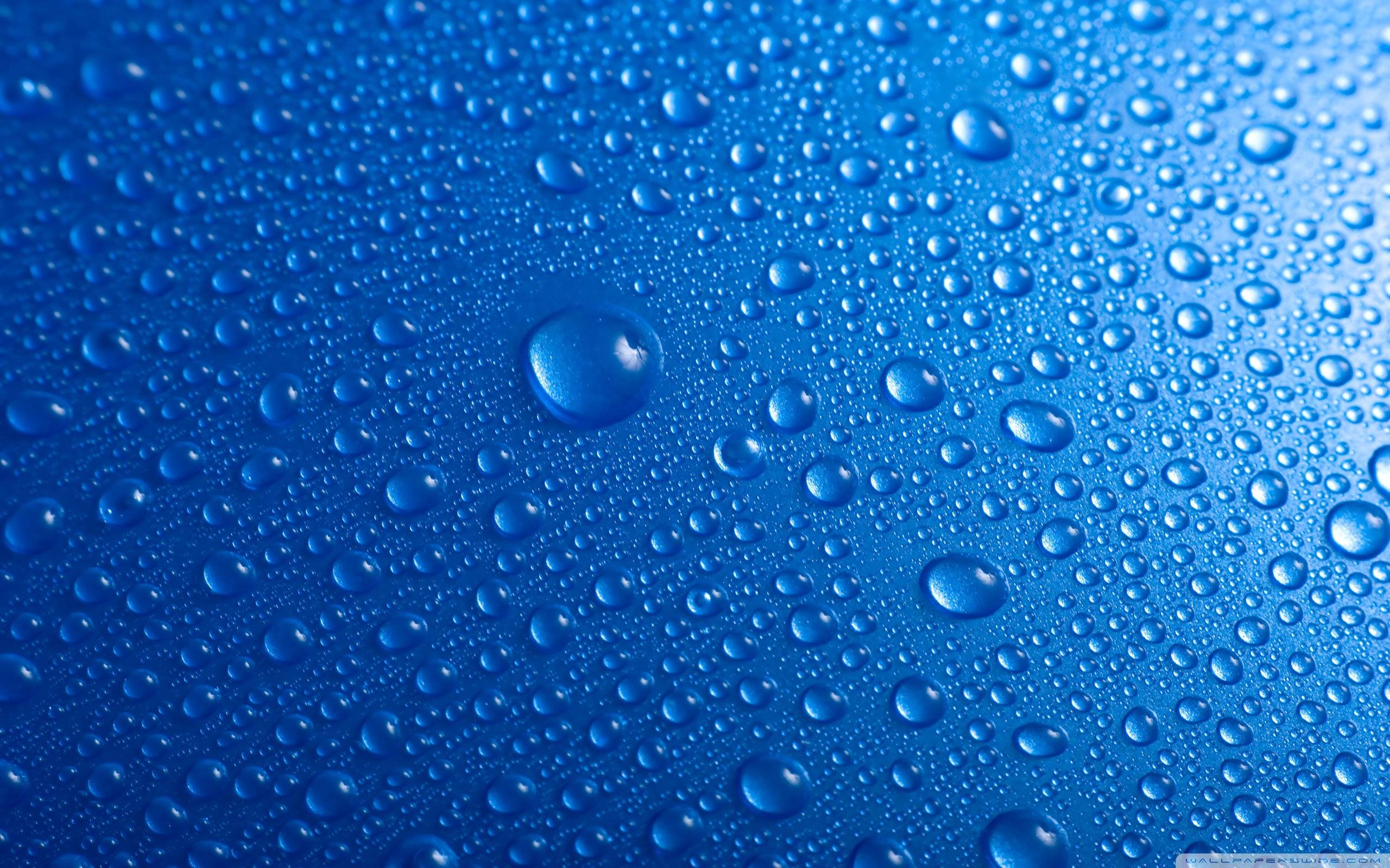 blue water droplets background