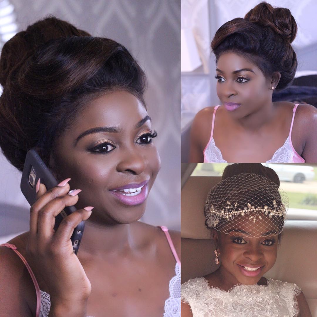 different classy afro bride hairstyle