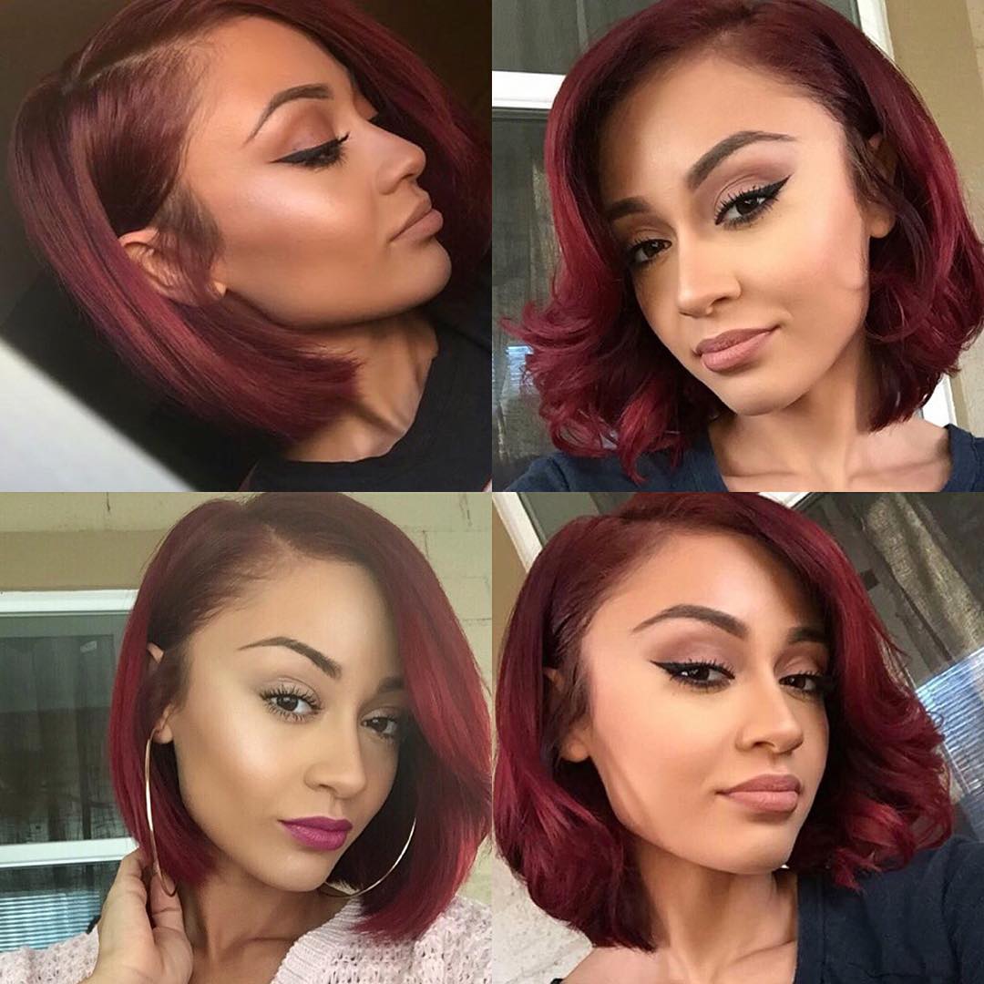 gorgeous different red bob hairstyle 