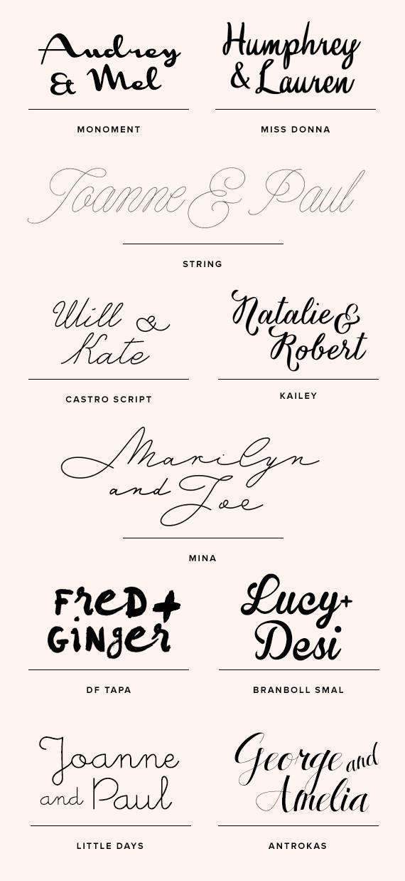 wedding fonts idea