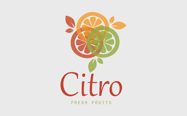 lemon fruits style logo
