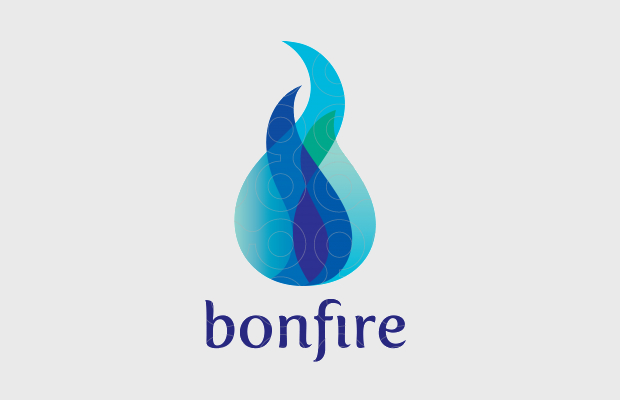 fire shape software logo design