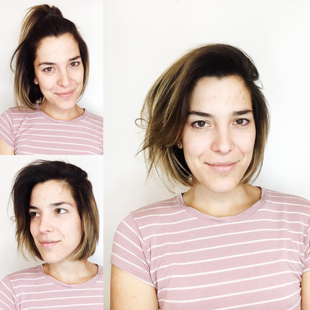 inverted bob chin length hairstyle for women
