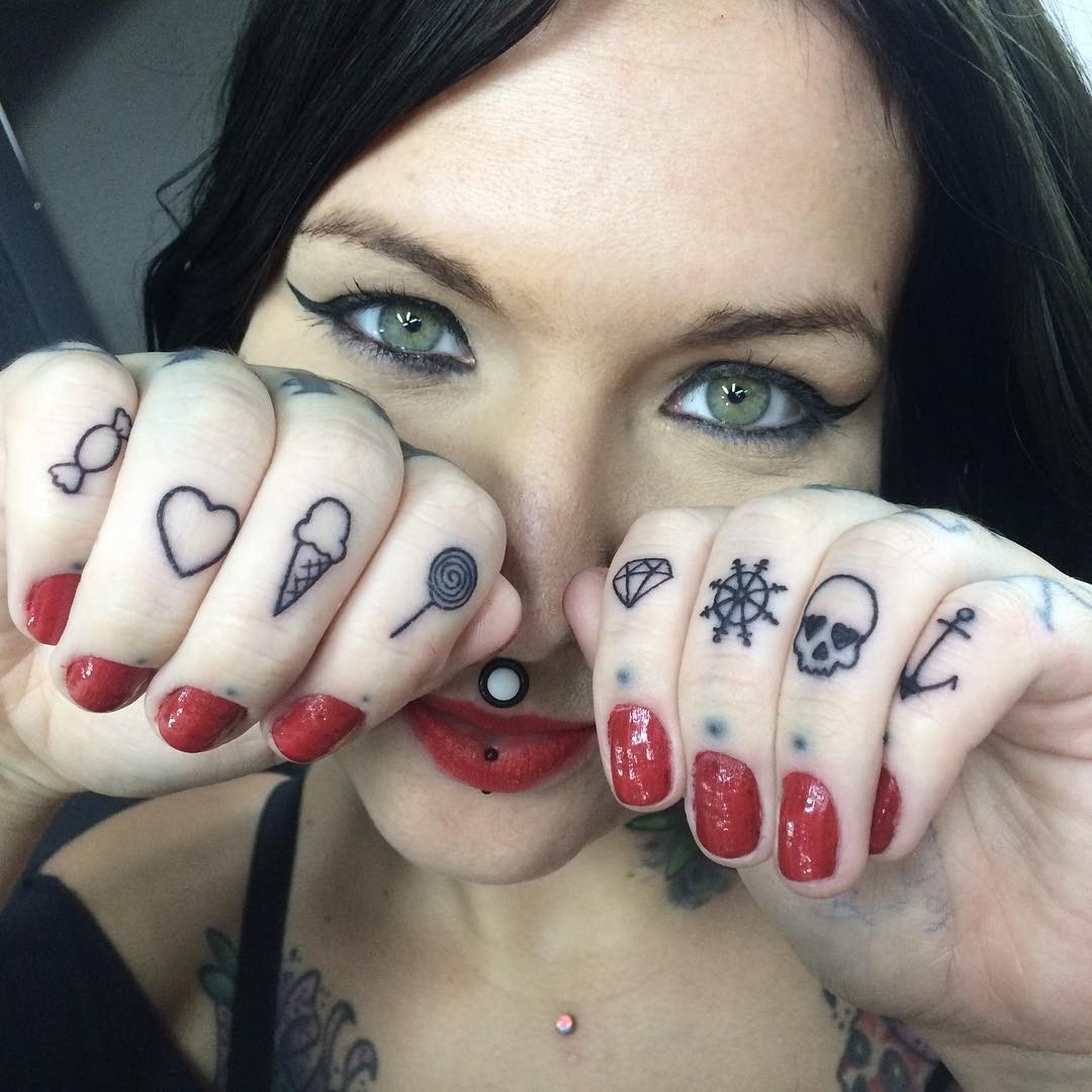 cute finger tattoo designs