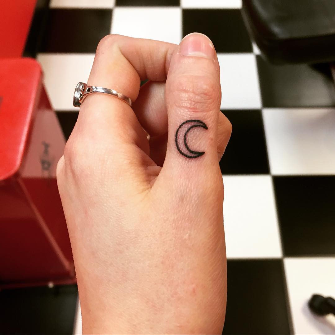 wonderful moon tattoo design