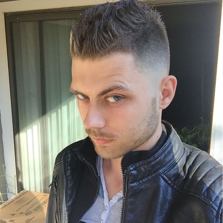 fohawk haircut with faded style