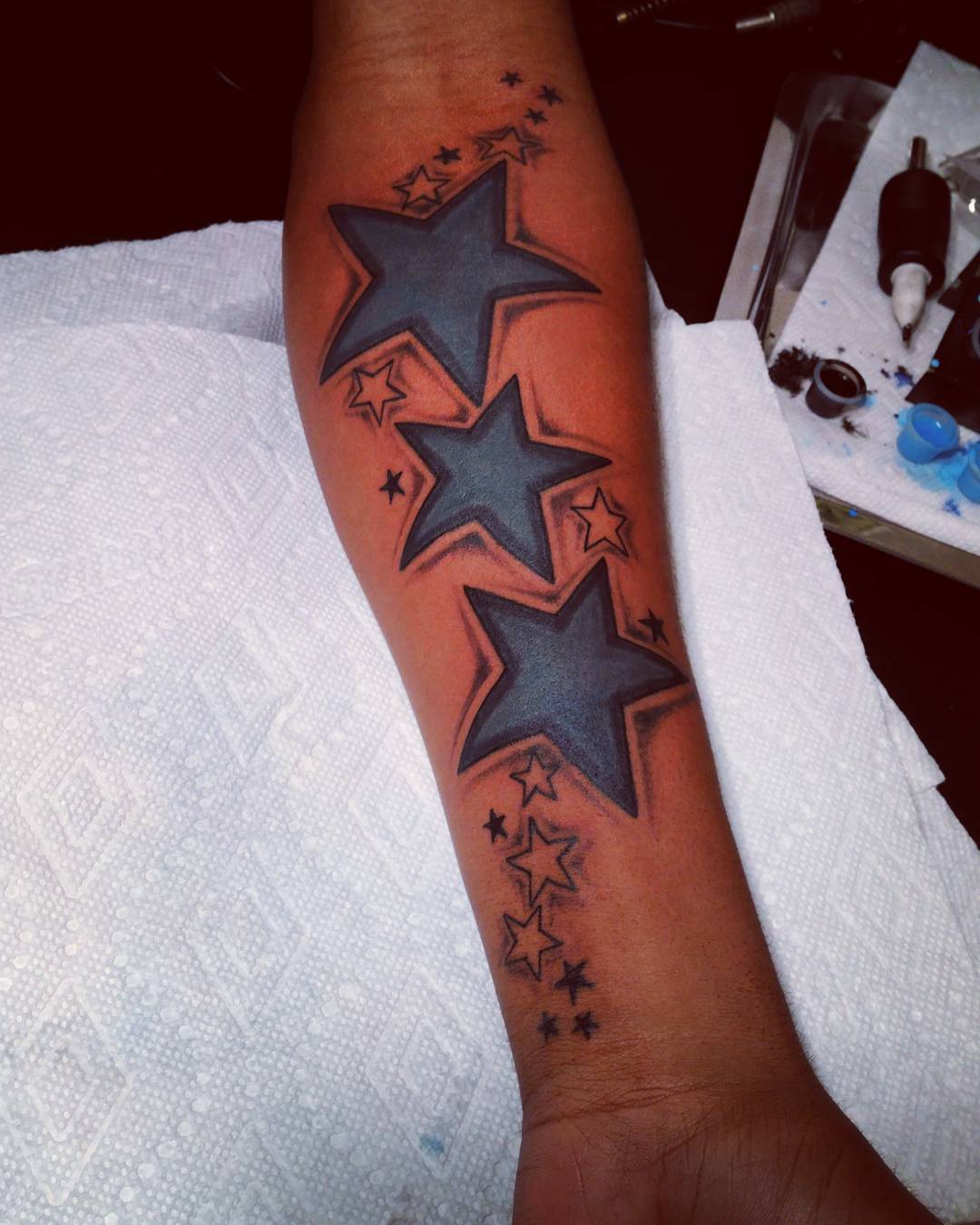 blue star tattoo design