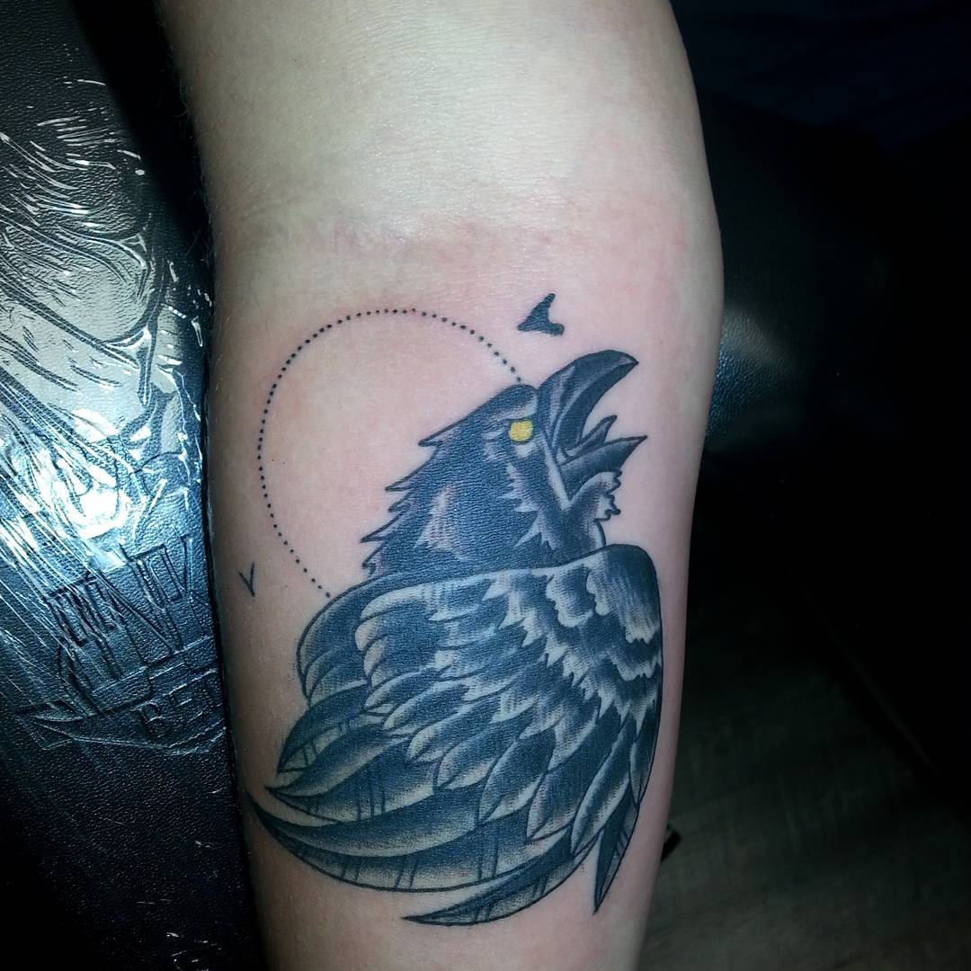eagle forearm tattoo design