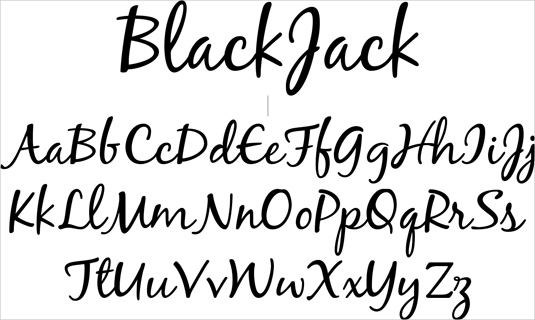 free cursive fonts black jack