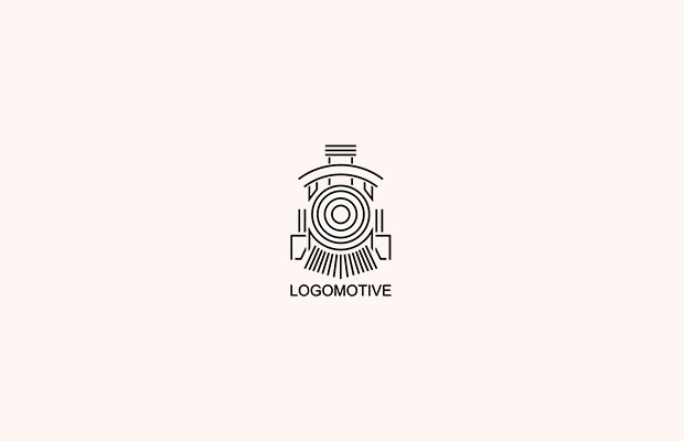 train outline logo design