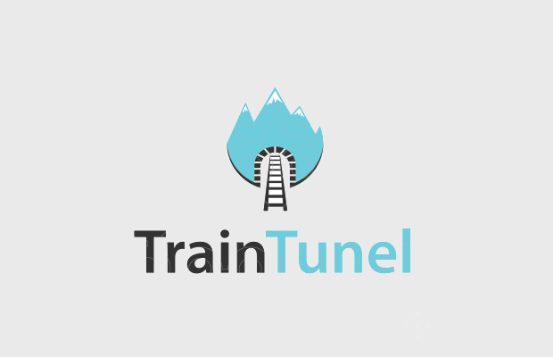 abstract train logo design