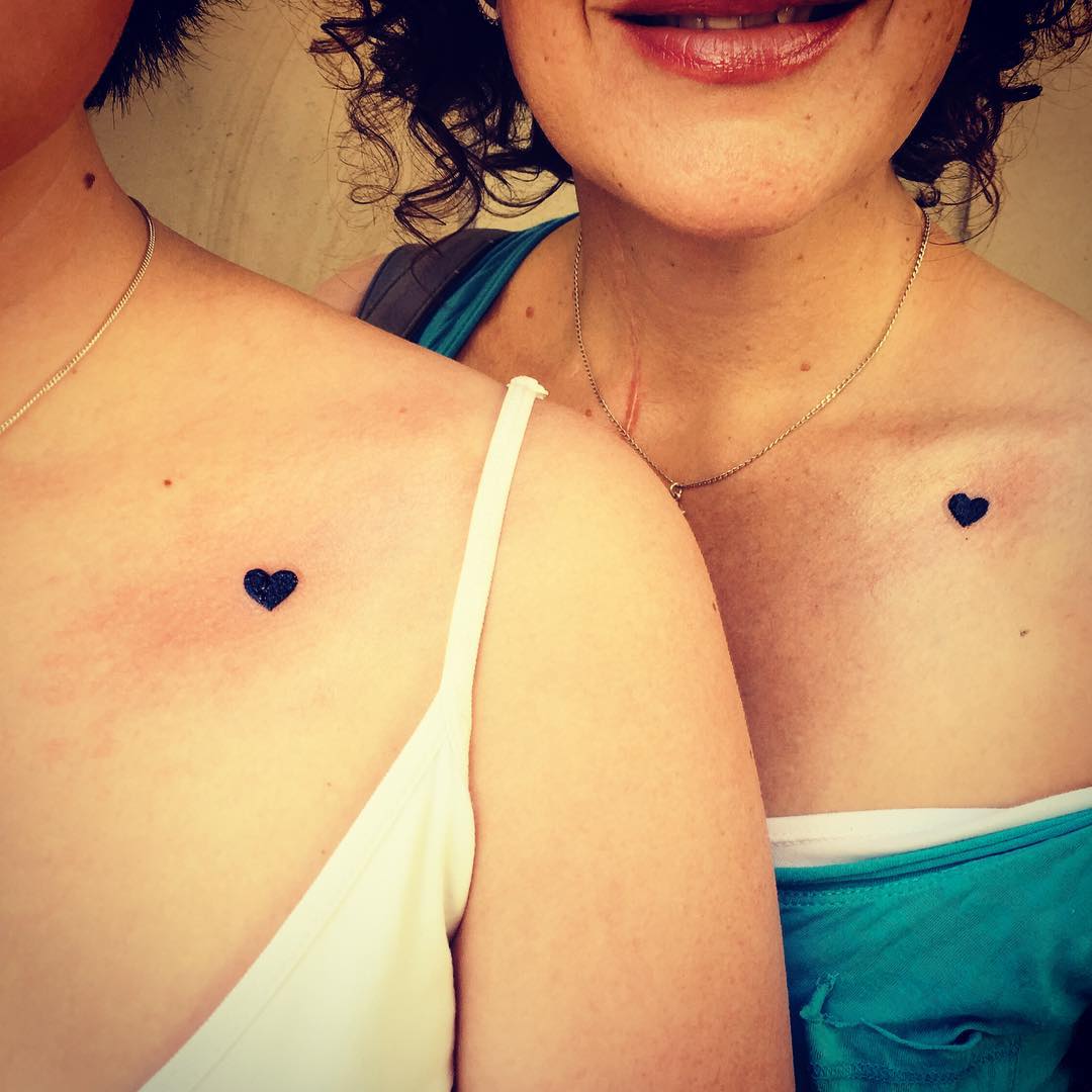 nice love tattoo for mother daughter