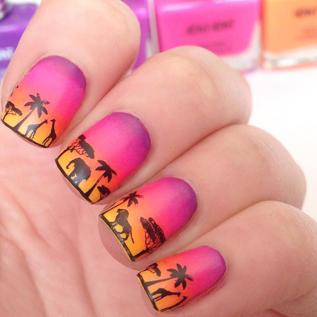 gorgeous nail design looks colorful