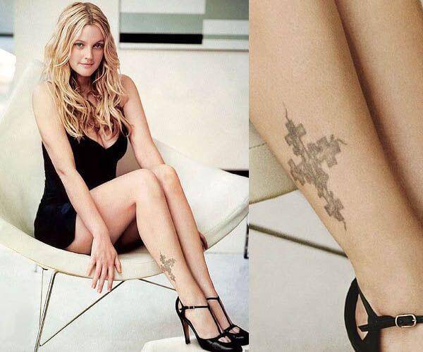 drew barrymore ankle tattoo