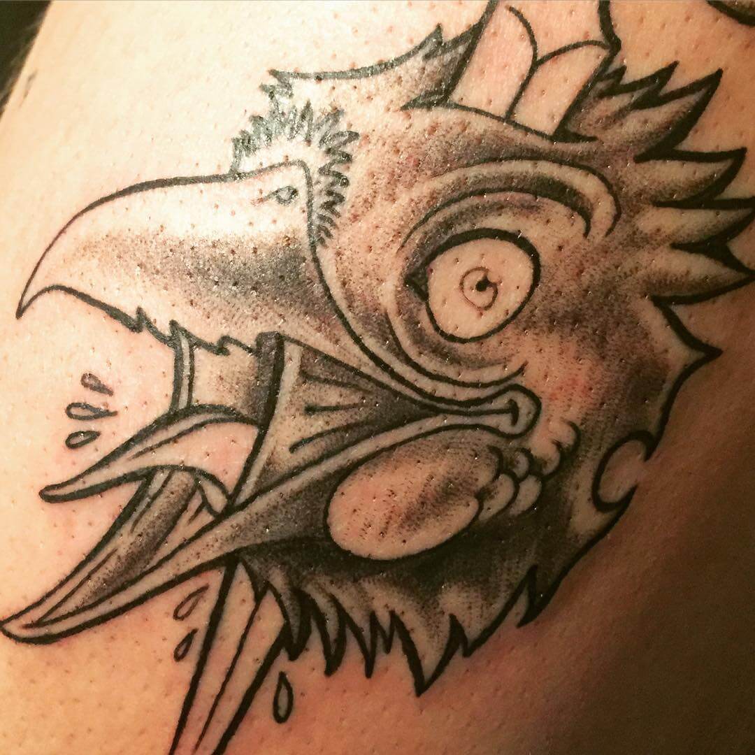 beautiful crow tattoo design