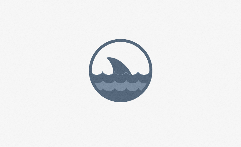 shark fin logo design