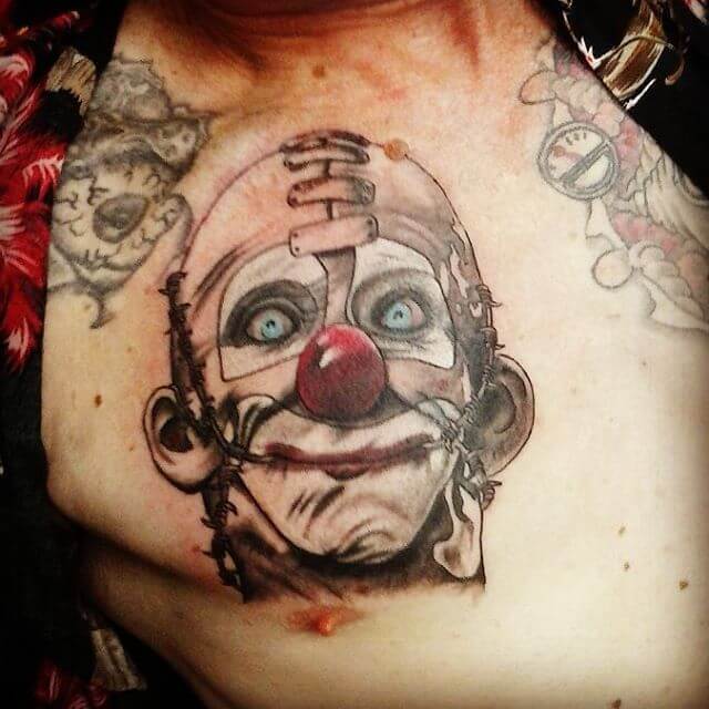 crazy clown tattoo