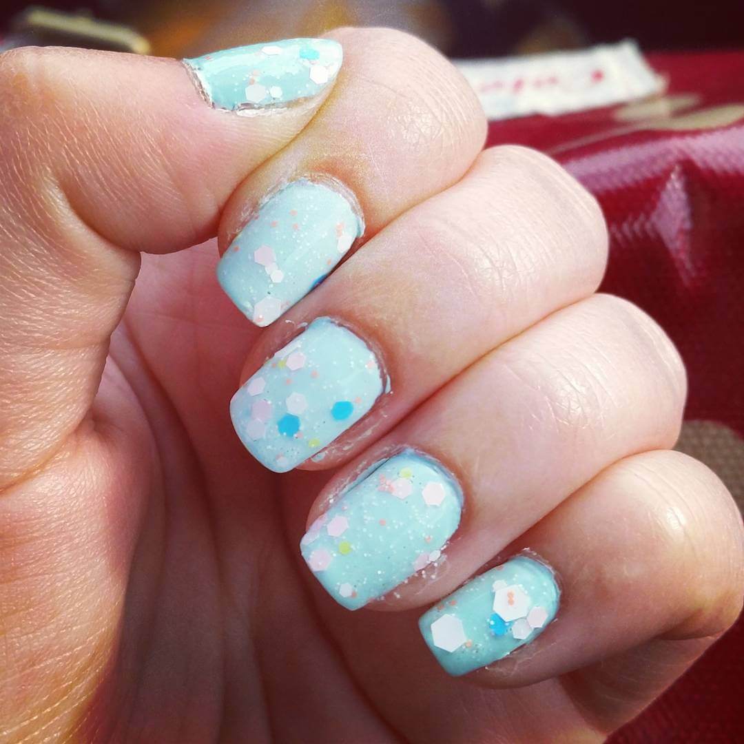 light blue nail designs tips