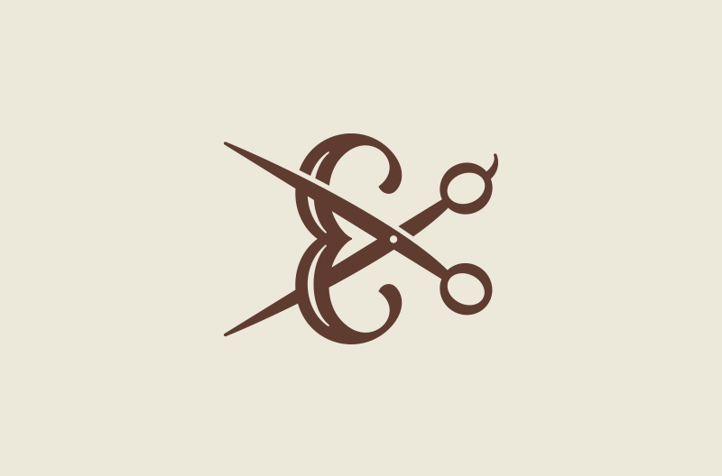 scissors logo for salon