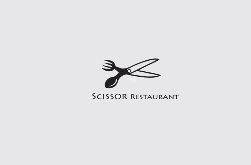scissor logofor restaurant