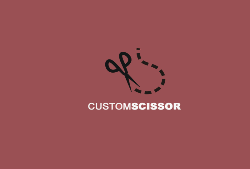 simple scissors logo