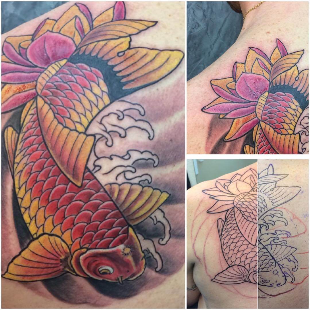koi fish tattoo design