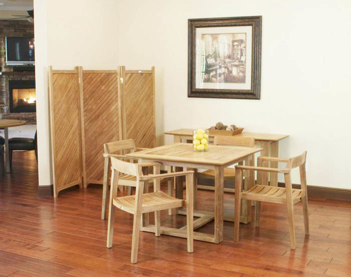 modern dining room with dining set