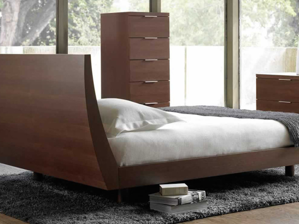 modern bedroom danish wood bed