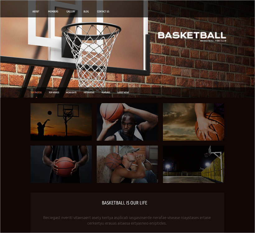 basketball responsive wordpress theme
