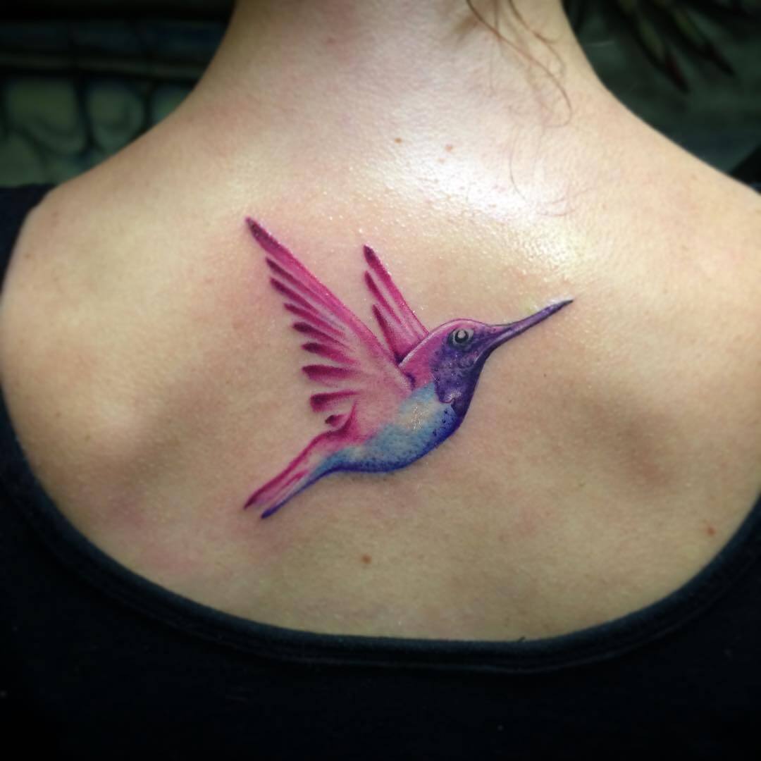 trible hummingbird tattoo 1