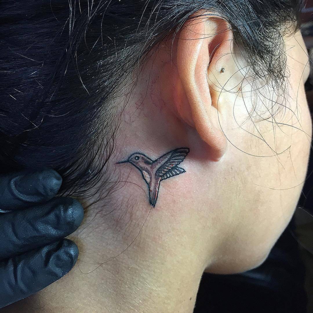 small hummingbird tattoo 1