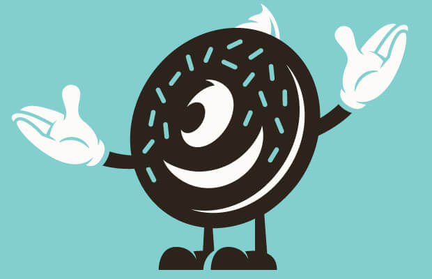 black donut logo