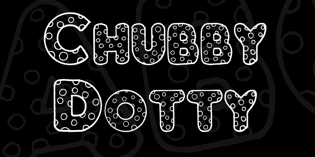 dotted outline font