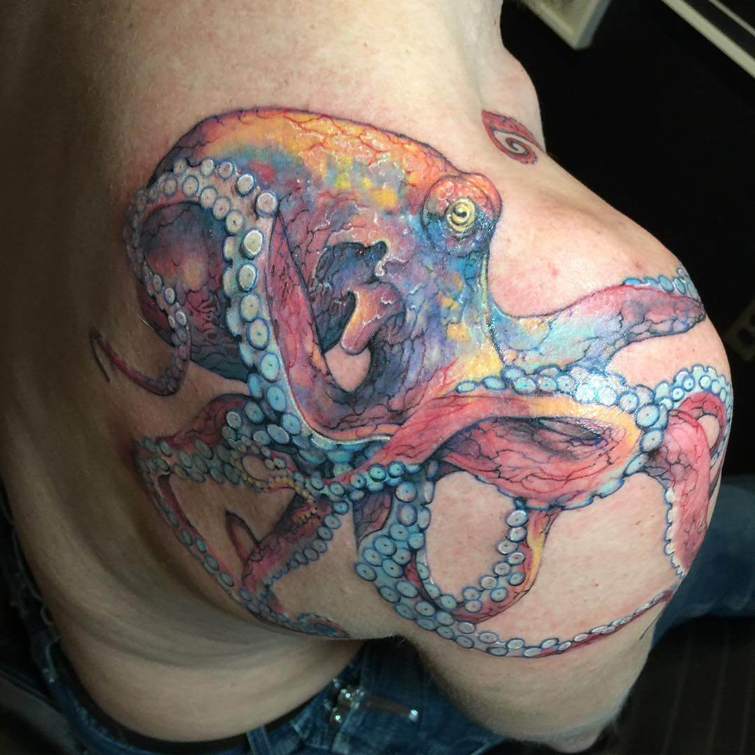 octopus half sleeve tattoo design 1