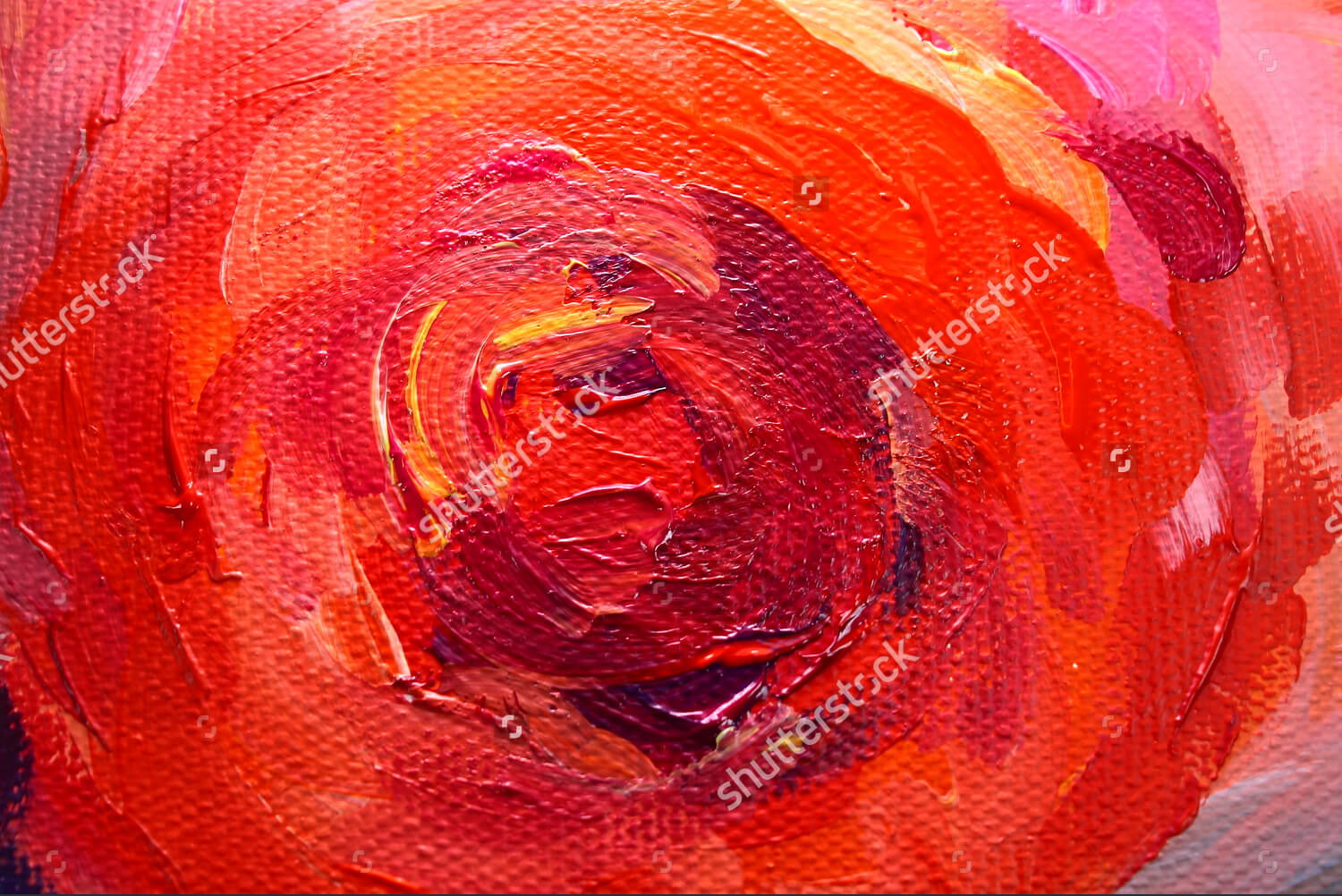 abstract acrylic red rose painting