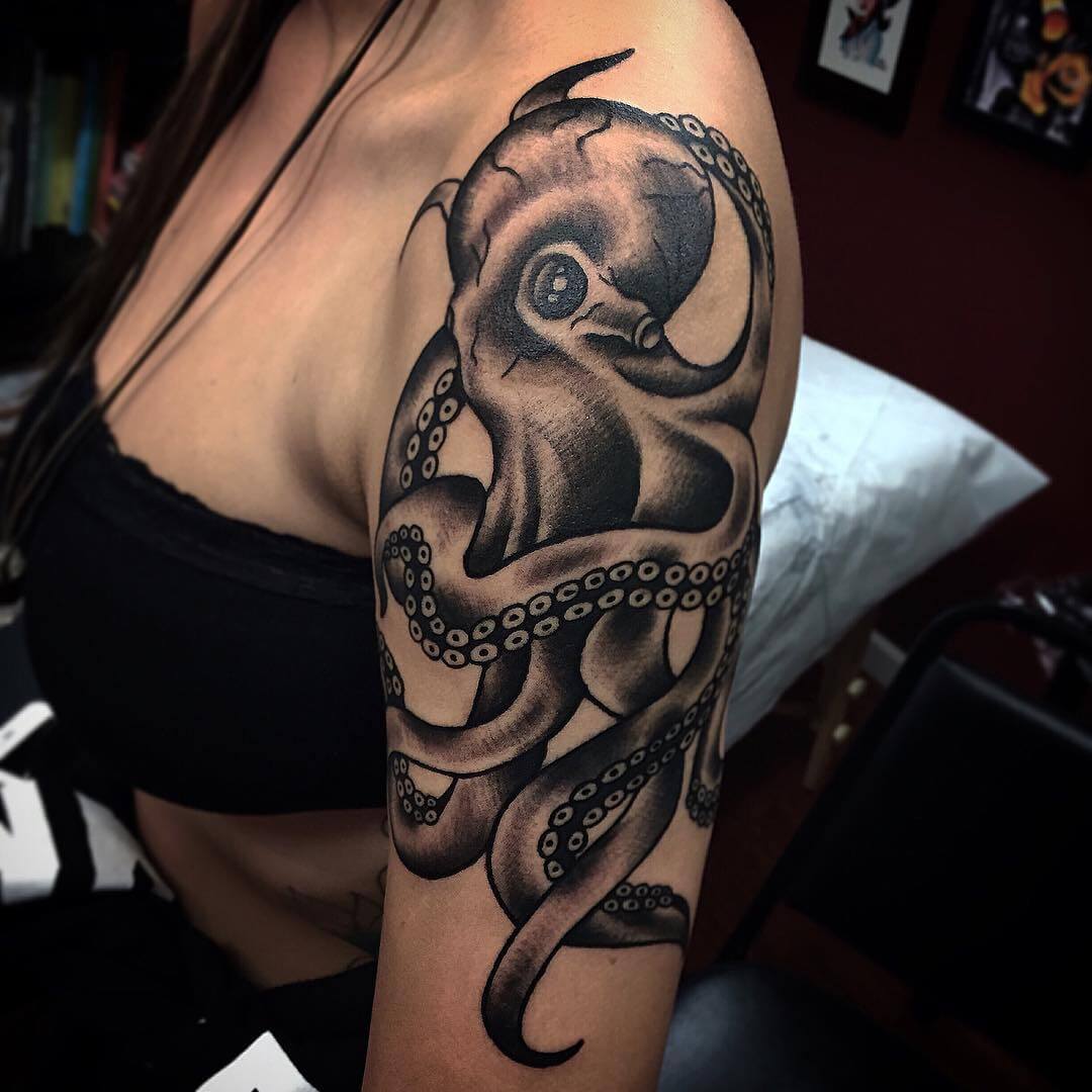 black octopus tattoo design 1