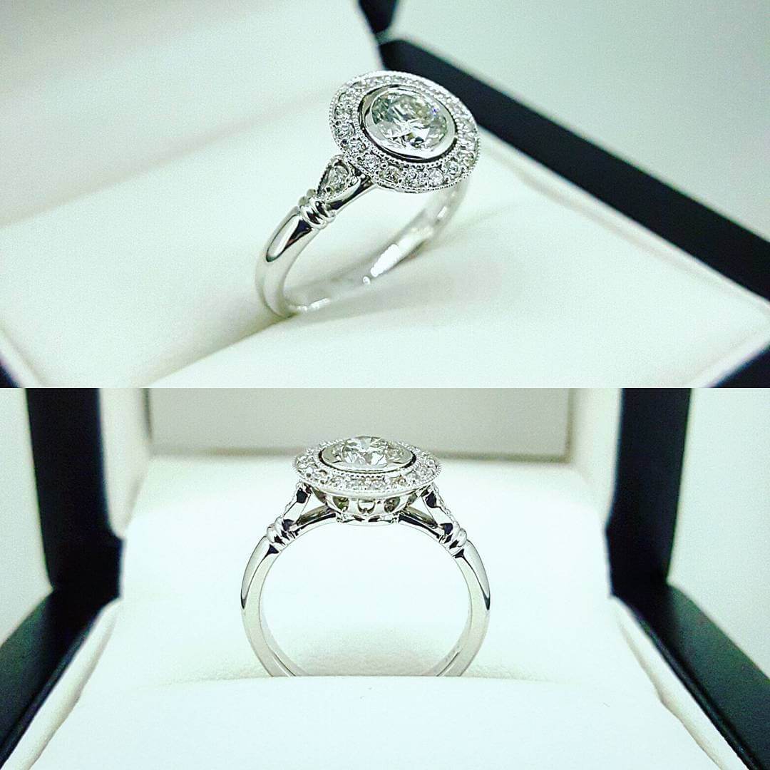 vintage style designer engagement ring