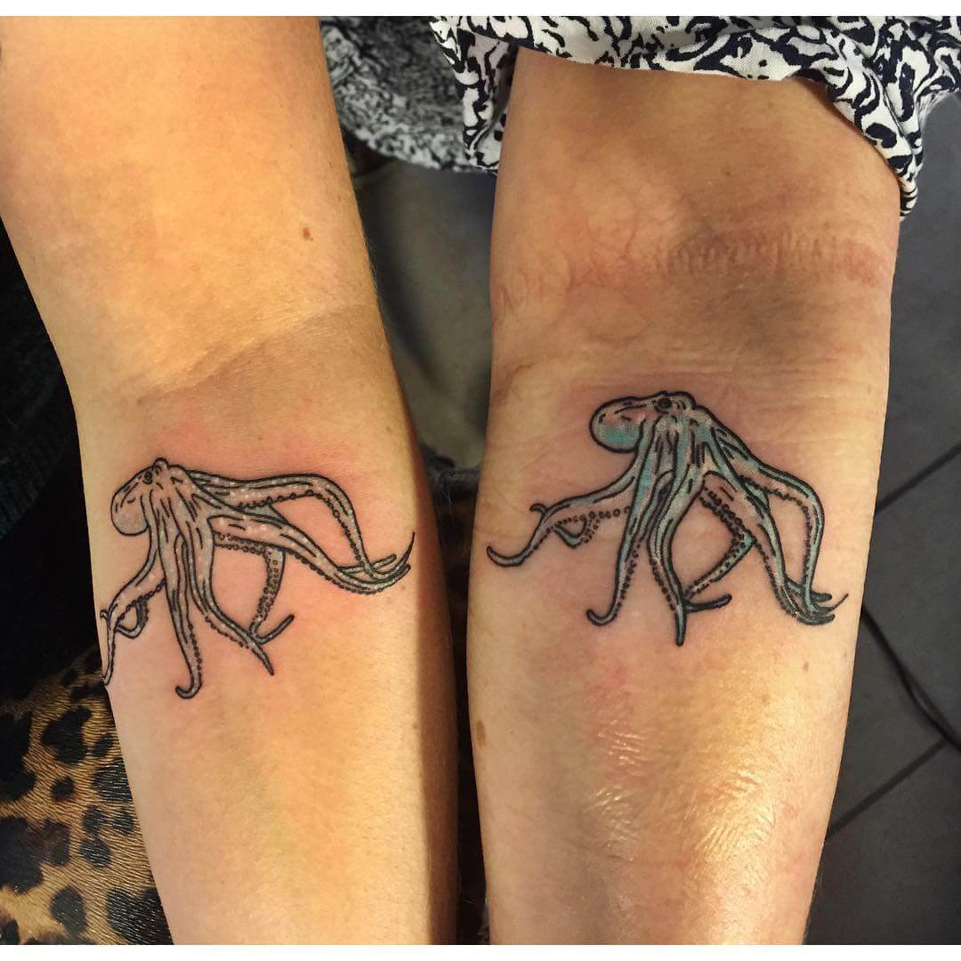 couple octopus tattoo 1