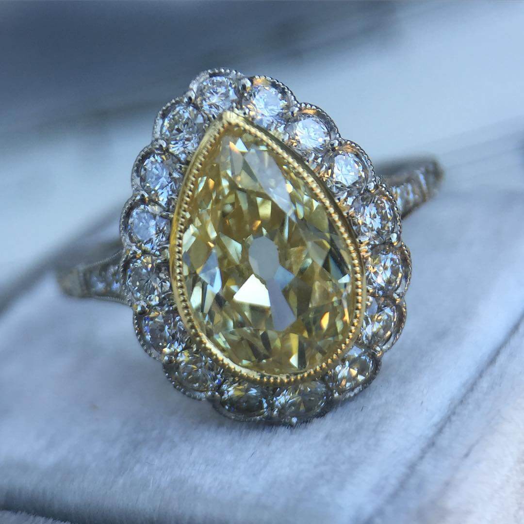 vintage oval engagement ring
