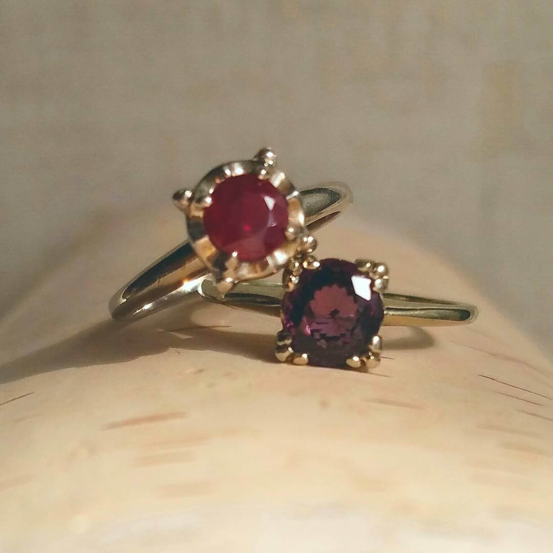 vintage ruby engagement rings