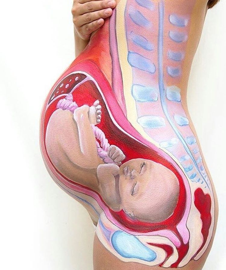wonderful baby painting on body