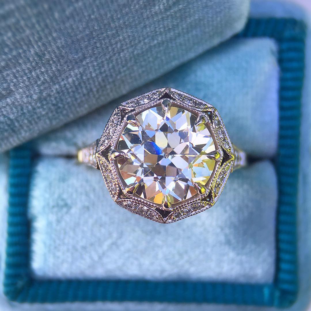 fabulous yellow gold diamond engagement ring