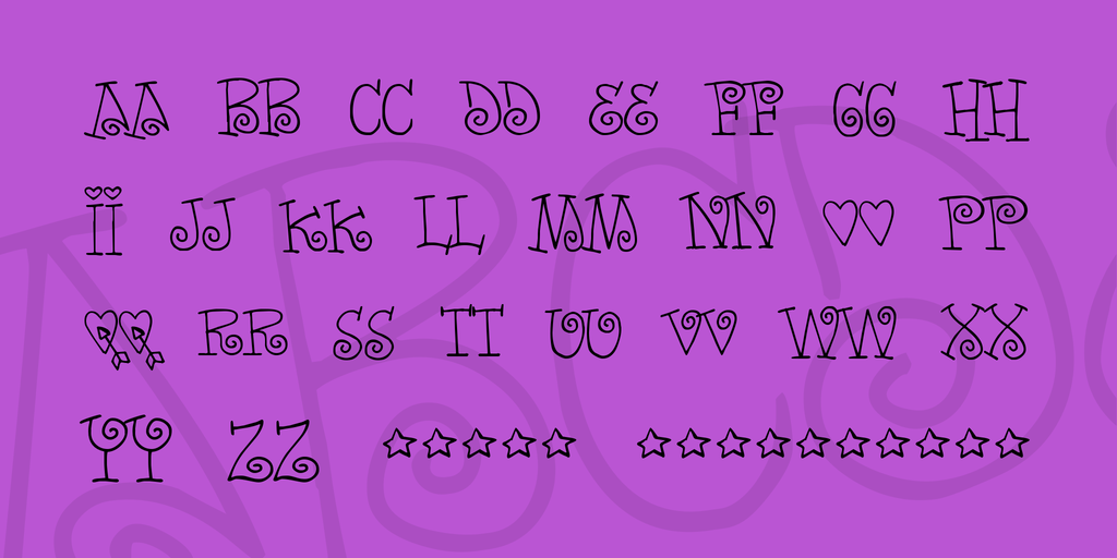 girly alphabet fonts