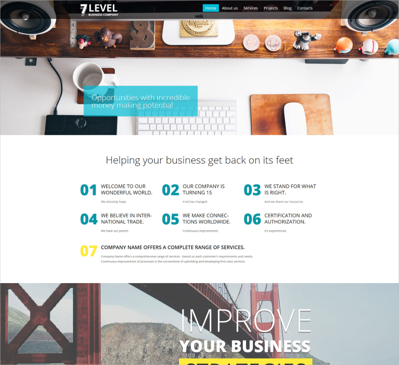 business services wp template