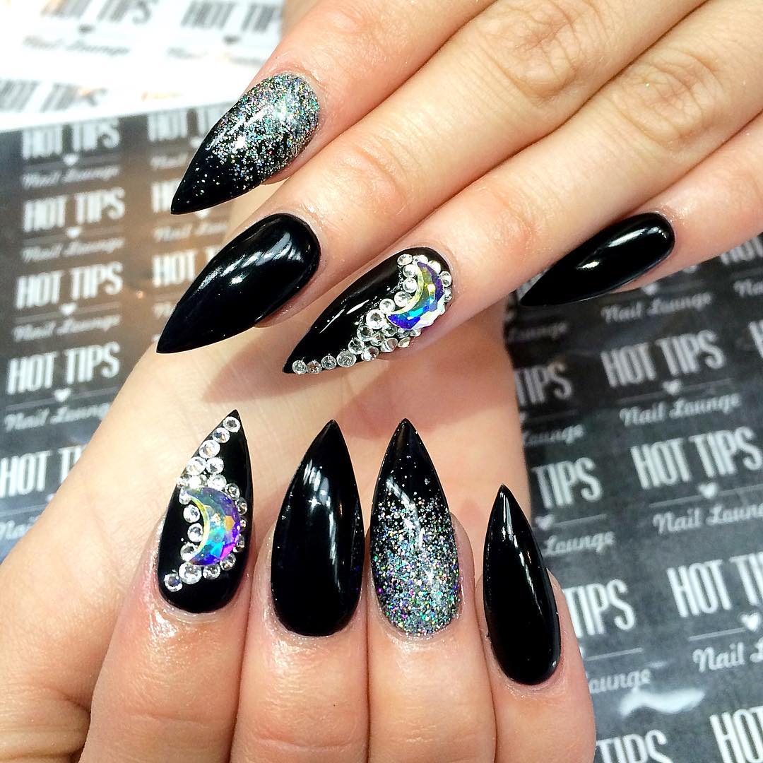 fancy pointed nails set