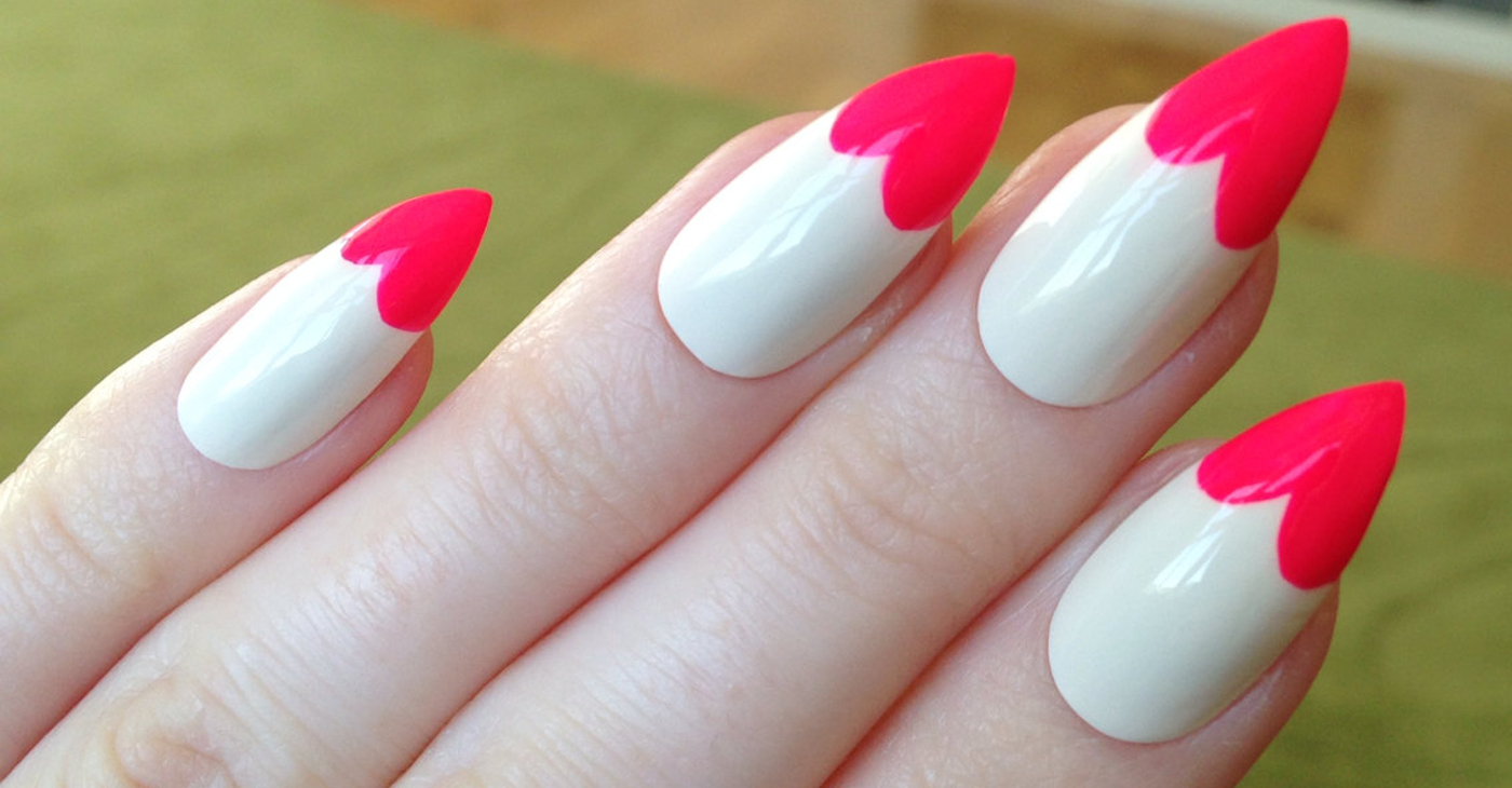 nail art with pointed tips