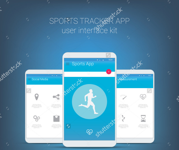 sports tracker mobile interface design