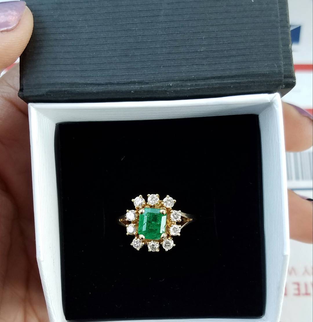 vintage emerald cut engagement ring1