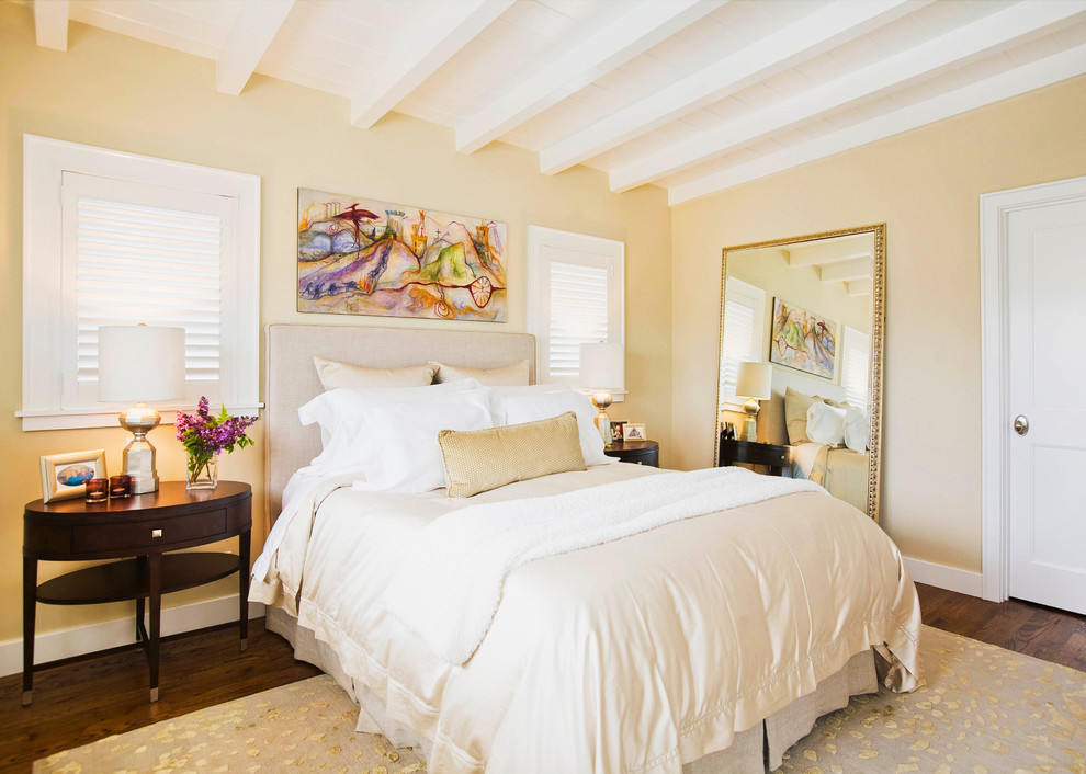 bedroom with beige walls