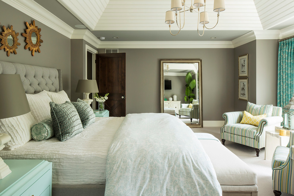 warm gray walls in the master bedroom